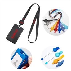 Vertical Retractable Dual-Sided ID Badge Holder Clip Reel