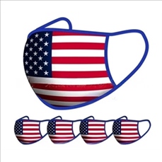 Washable Cotton mask 2 layers with U.S Flag pattern