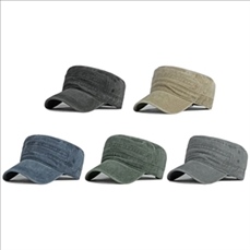 Washed Cotton Hat Distressed Cadet Cap Military Army Style