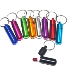 Waterproof Aluminum Pill Holders Storage Drug Container