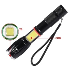 Zoom LED Tactical Flashlight with COB