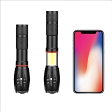 Zoom LED Tactical Flashlight with COB